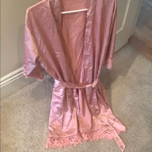Dusty Rose Silk Bridesmaids robe - Never been worn